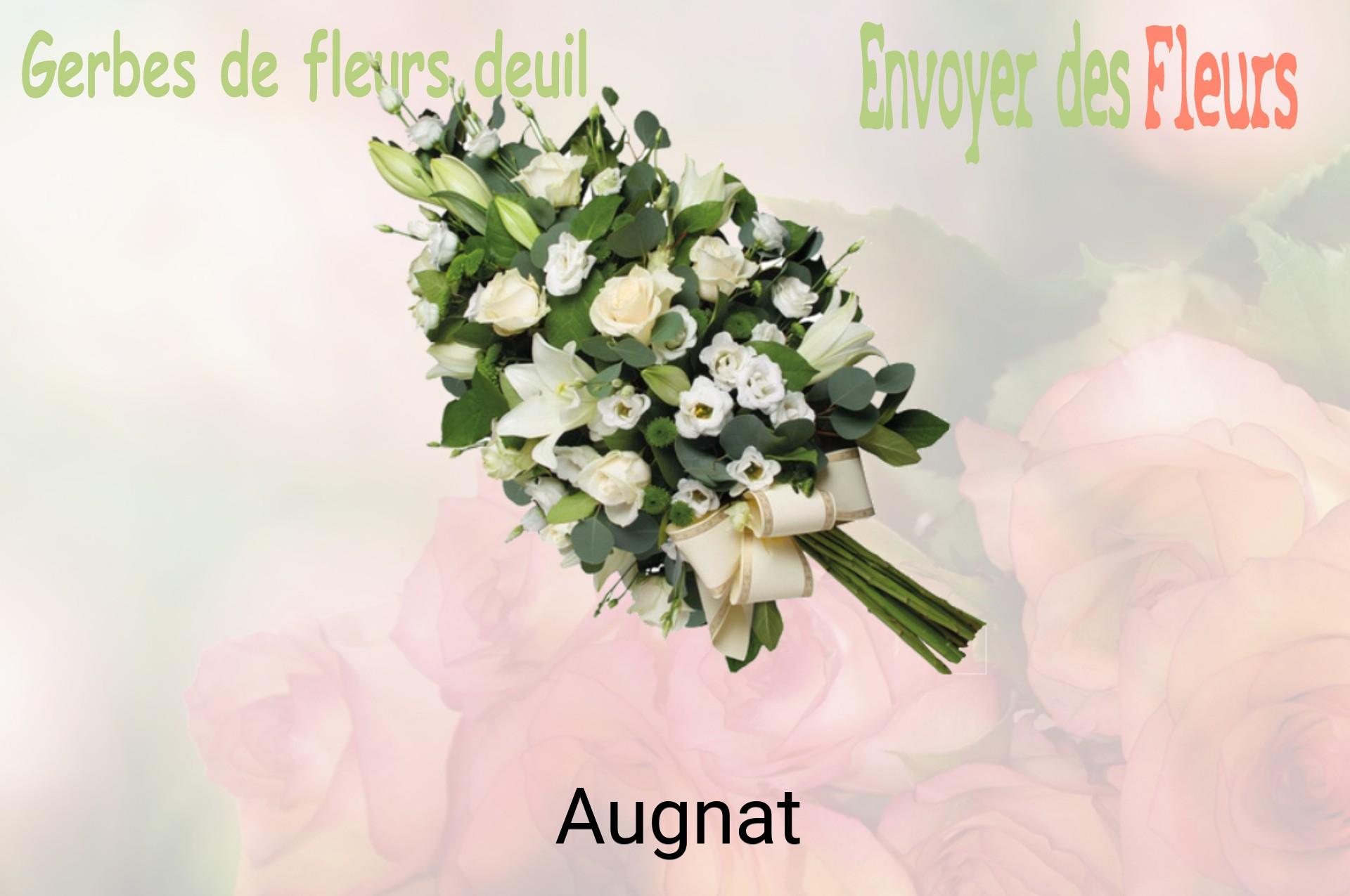 Gerbe de fleurs de deuil livrée à Augnat